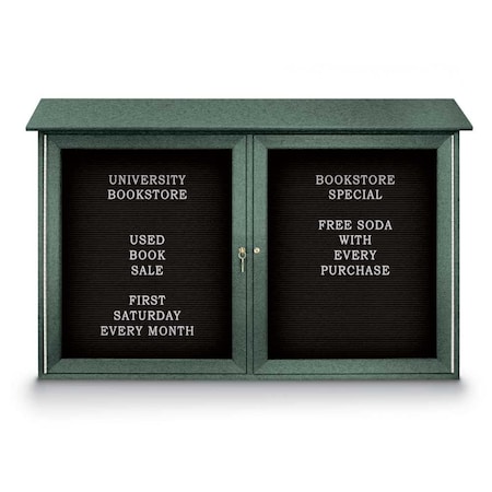 United Visual Products Indoor Enclosed Combo Board, 48"x36", Bronze Frame/Blue & Rubber UVCB4836BZ-BLUE-RUBBER